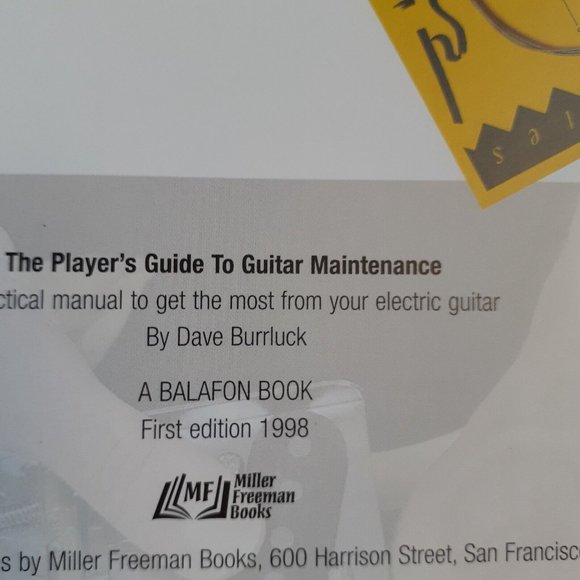 The Player's Guide To Guitar Maintenance Vintage 1998 Hardcover Book Retro 90s - Picture 8 of 16